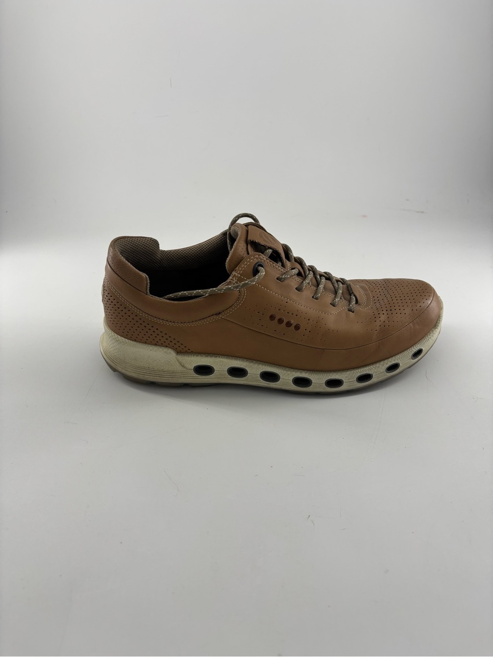 Ecco Gore Tex Surround Light Brown Yak Leather Casual Shoes Men’s Size 9